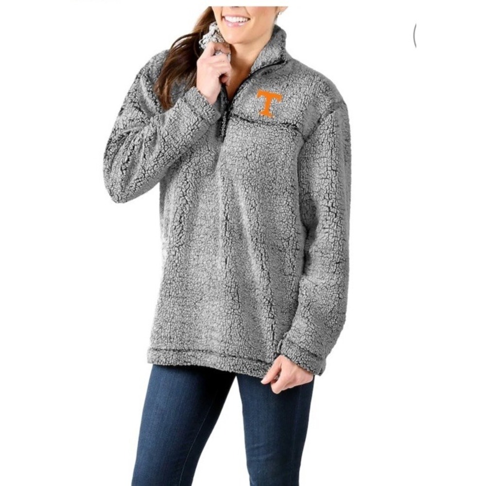 Tennessee‎ Volunteers Pullover Size M Unisex Football Sherpa Fleece 1/4 Zip